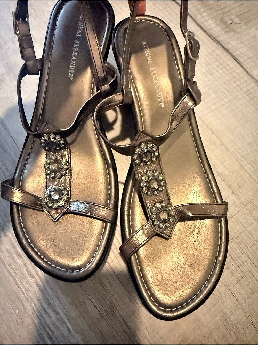 Embellished Wedge Sandals in Black